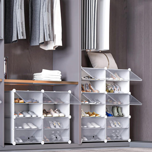 Zen White Series Modular Shoe Organizer (4-Tier & 6-Tier Options)