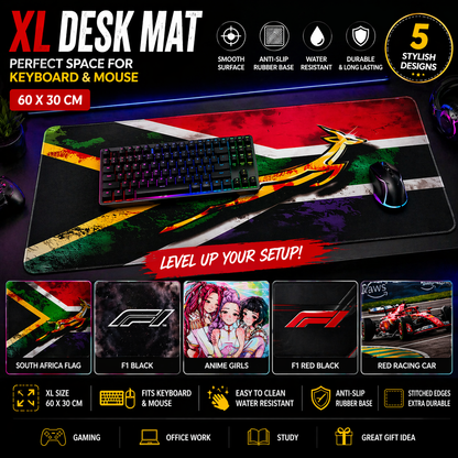 Keyboard and Mouse Pad - Desktop Pad - (30 x 60 cm)