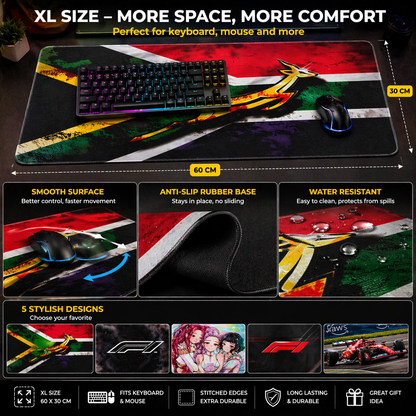 Keyboard and Mouse Pad - Desktop Pad - (30 x 60 cm)