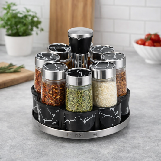 Meridian Marble-Series 8-Piece Rotating Culinary Carousel