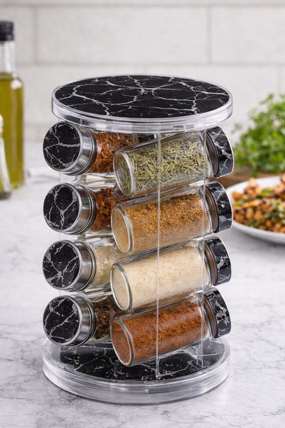 Meridian Marble-Series Culinary Spice Vaults (9-PC & 12-PC)