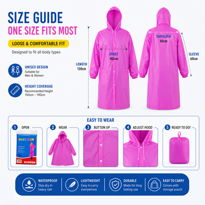 PEV Raincoat Universal Size - Unisex