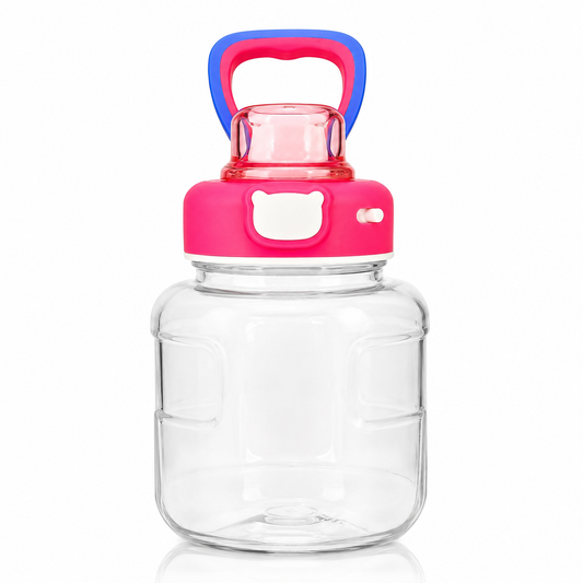 Sports Pot Bellied Bottle with Flip Cap - Plastic
