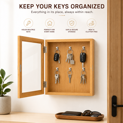 Wooden Key Holder Cabinet