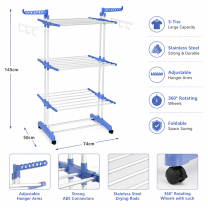 Three Layer of Clothes Hanger 50 KG