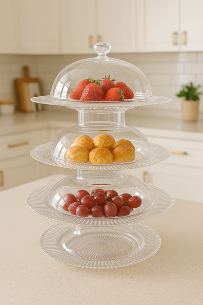 Cherry Cake Dish & Multi-Tier Dessert Display