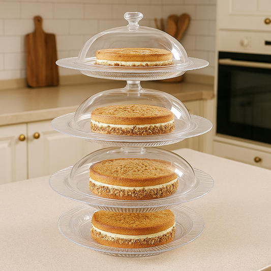 Cherry Cake Dish & Multi-Tier Dessert Display