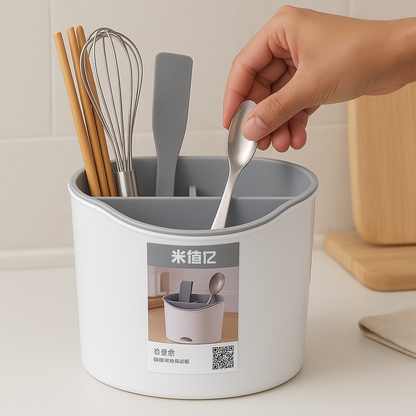 Spoon Rack Grey – Multi-Compartment Home Organizer