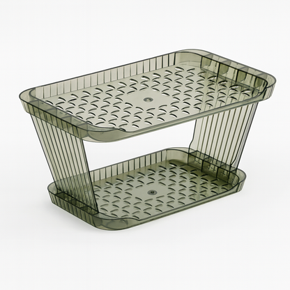 2-Layer Acrylic Bathroom Rack – Modern Vanity Organizer