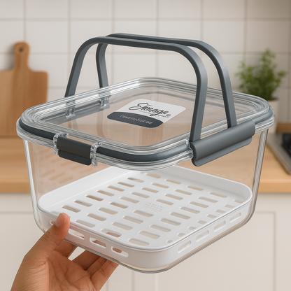 Healthy Kitchen Storage Preservation Box – Freshness-Seal Draining Crisper