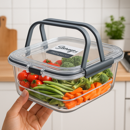 Healthy Kitchen Storage Preservation Box – Freshness-Seal Draining Crisper