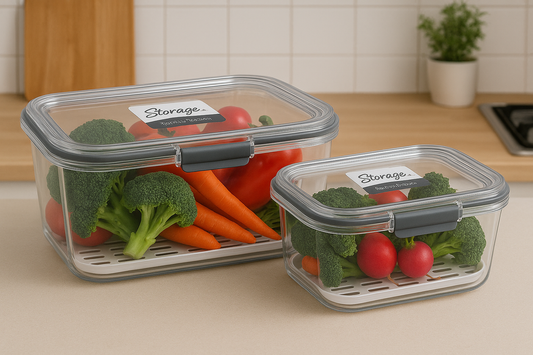 Healthy Kitchen Storage Preservation Box – Freshness-Seal Draining Crisper