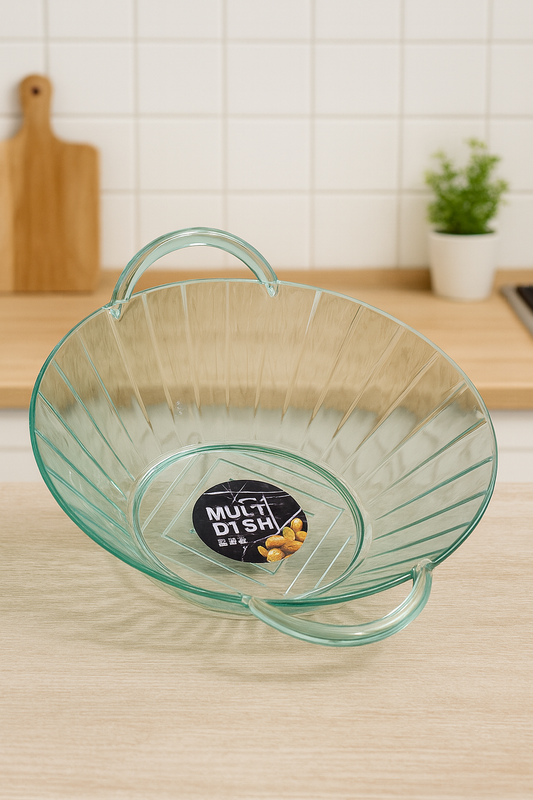 Ribbed Fruit Basket with Handles