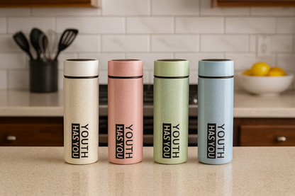 Glass Bottle Marble Touch – Elegant Insulated Tumbler