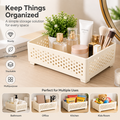 Small Storage Basket – Dotted Style with 4 Legs