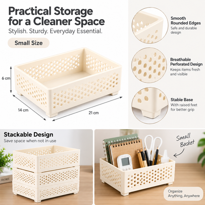 Small Storage Basket – Dotted Style with 4 Legs