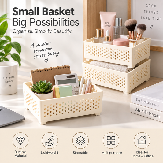 Small Storage Basket – Dotted Style with 4 Legs