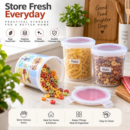 Round Lockable Plastic Storage Container – Small / Big