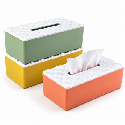 Plastic Tissue Box – Diamond Top Design
