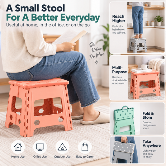 Small Folding Stool – Printed Design