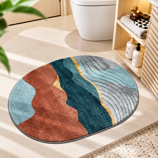 Round Bathroom Mat – Soft Absorbent Floor Mat
