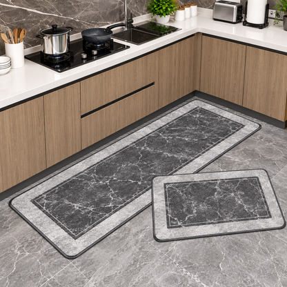 2 Piece Kitchen Mat & Runner Set