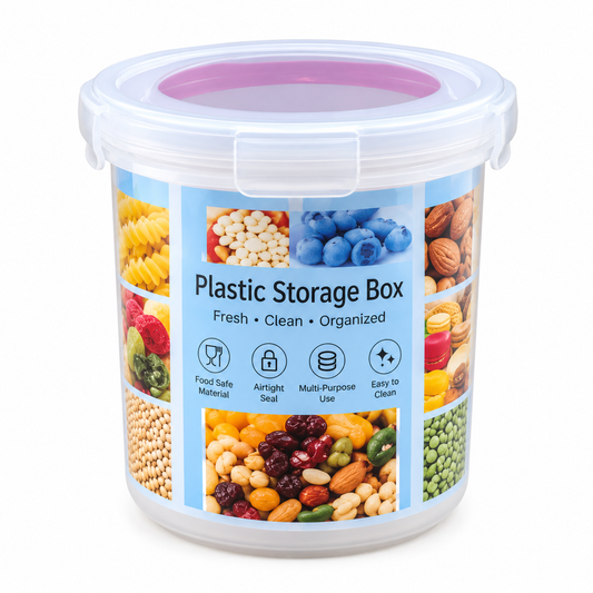 Round Lockable Plastic Storage Container – Small / Big