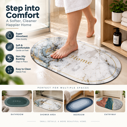 Round Bathroom Mat – Soft Absorbent Floor Mat