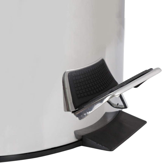 Stainless Steel Hydraulic Pedal Dustbin – Soft-Close Lid (8, 12 Litre)