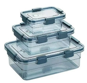 Fridge Box Set Acrylic 3 PCS – Premium Airtight Food Storage & Organization System