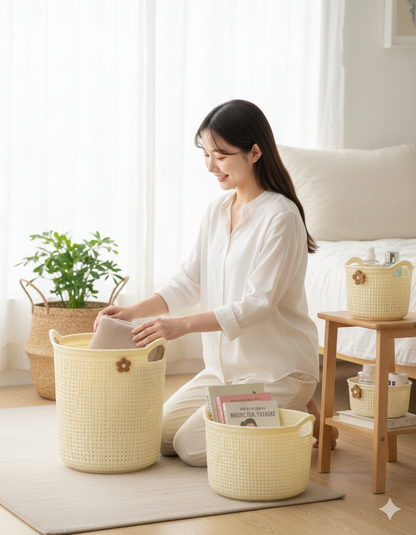 Botanical Series Circular Mesh Harvest Basket