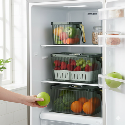 Storage Box Acrylic with Handle – Premium High-Clarity Kitchen & Pantry Organizer