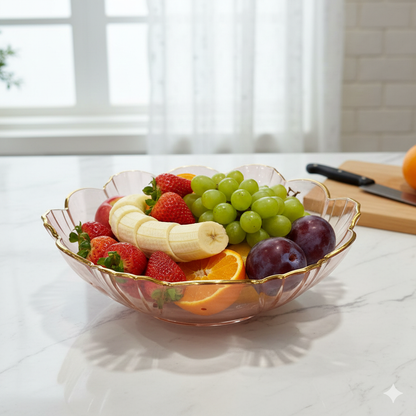 Fruit Basket – Elegant Diamond Pattern Serving Bowl