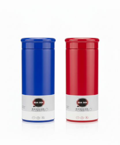 Indent Cup Stainless Steel Water Bottle Flask