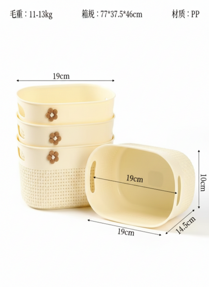 Botanical Series "Petite Bloom" Circular Mesh Harvest Basket