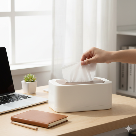 Tissue Box Black Wood & White Wood – Japanese-Style Minimalist Organizer
