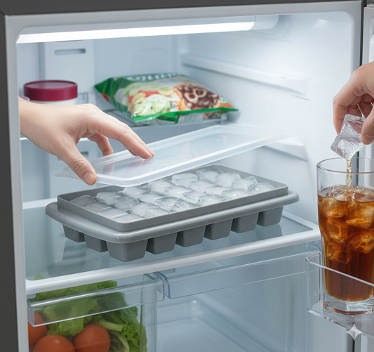 Ice Tray with Protective Lid – 18 & 24 Cube Options