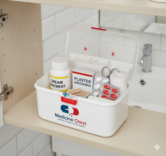 Medicine Chest White/Pink – Premium Health & Life Storage Box