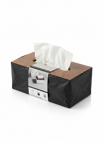 Triangular Design Tissue Box Heavy Wood - Multi-Color