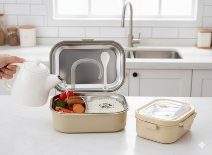 Lunch Box SS Half n Half Design – Insulated Stainless Steel Meal Container