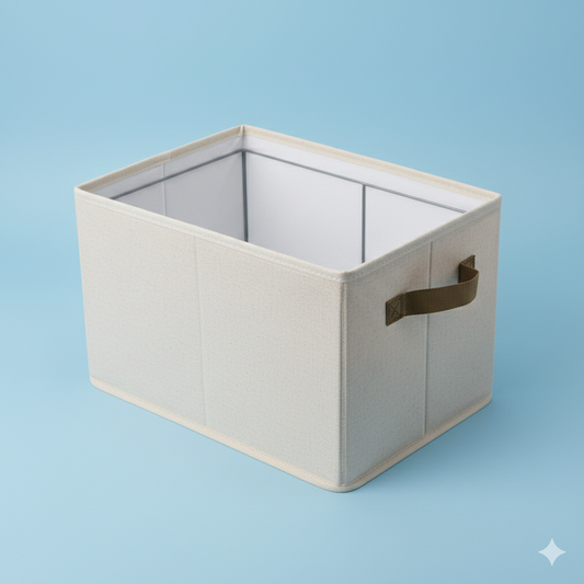 Clothes Storage Box Brown Handle