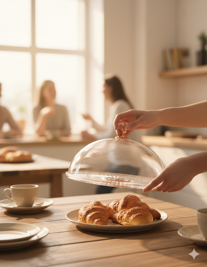 Artisan Copper-Tone Pedestal Cake Stand & Display Dish