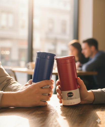 Indent Cup Stainless Steel Water Bottle Flask