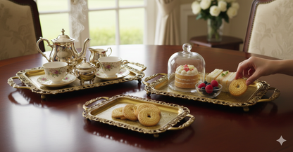 Royal Gilded Decorative Serving & Vanity Tray