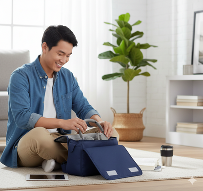 Cloth Storage Pouch Blue