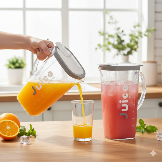 Juice Jug – Premium Clear Serving Pitcher with Lid