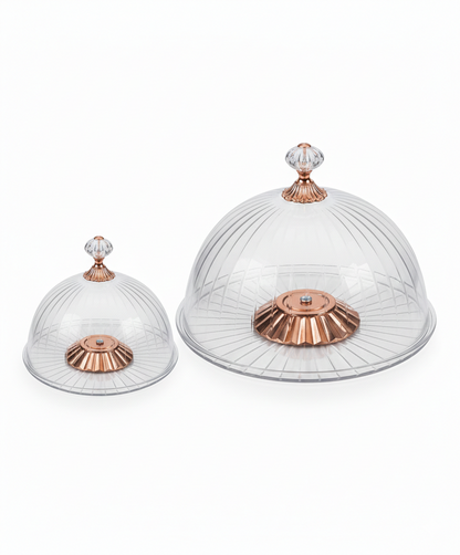 Artisan Copper-Tone Pedestal Cake Stand & Display Dish