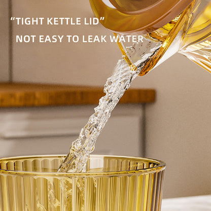 Acrylic Water Jug – Elegant Ribbed Beverage Carafe