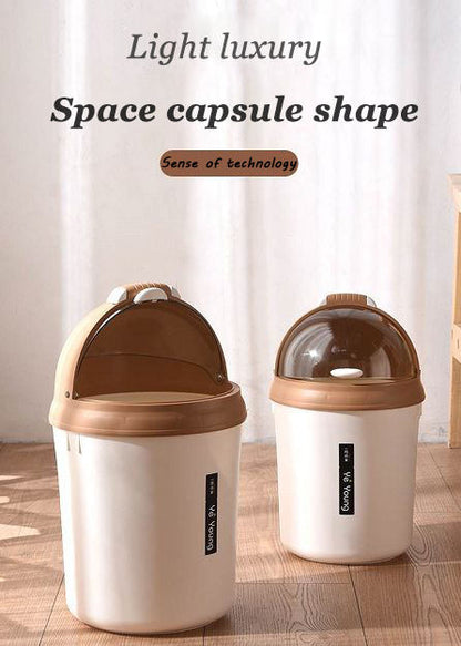 Dome-Lid Trash Can – Sleek Capsule Waste Bin