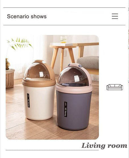 Dome-Lid Trash Can – Sleek Capsule Waste Bin